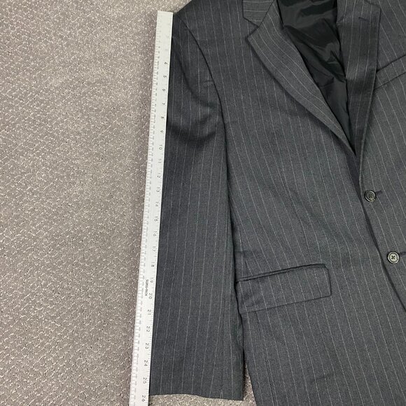 Lauren Ralph Lauren Blazer Sport Coat Men's 42L Gray Pinstripe Wool Long - Picture 12 of 15